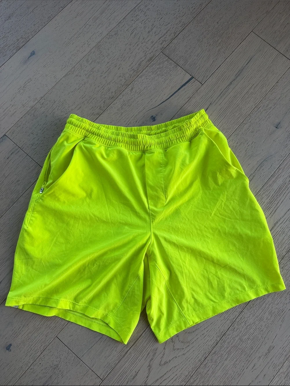 lululemon athletica Men's Neon Yellow Athletic Shorts